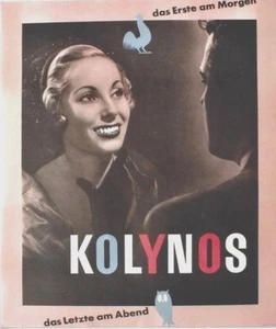 Original vintage poster KOLYNOS TOOTHPASTE MORNING & EVENING c.1940 - Imagen 1 de 1