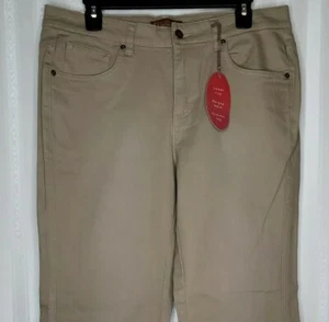 Pantalones vaqueros para mujer Lee talla 11 12 M uno de ajuste verdadero beige mezcla algodón nuevos con etiquetas vintage - Imagen 1 de 10