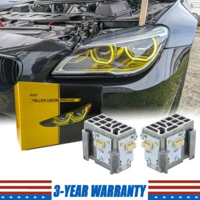 Yellow Angel Eye DRL LED modules For BMW F06 F12 F13 LCI M6 640i 650i 2016-2019 - Image 1 of 4
