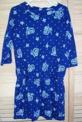 GYMBOREE blue & white drop waist dress~girl's size 5-6~SMALL~casual~ - Image 1 of 3