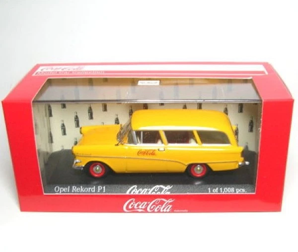 Opel Rekord P1 Caravan Coca Cola (1958) 1:43 MINICHAMPS IN Conf. Orig. Con - Immagine 1 di 1