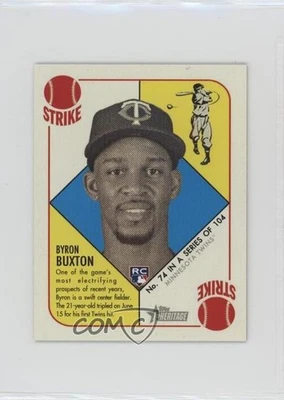 2015 Topps Heritage '51 Mini Green Back Byron Buxton #74 Rookie RC - Image 1 of 2