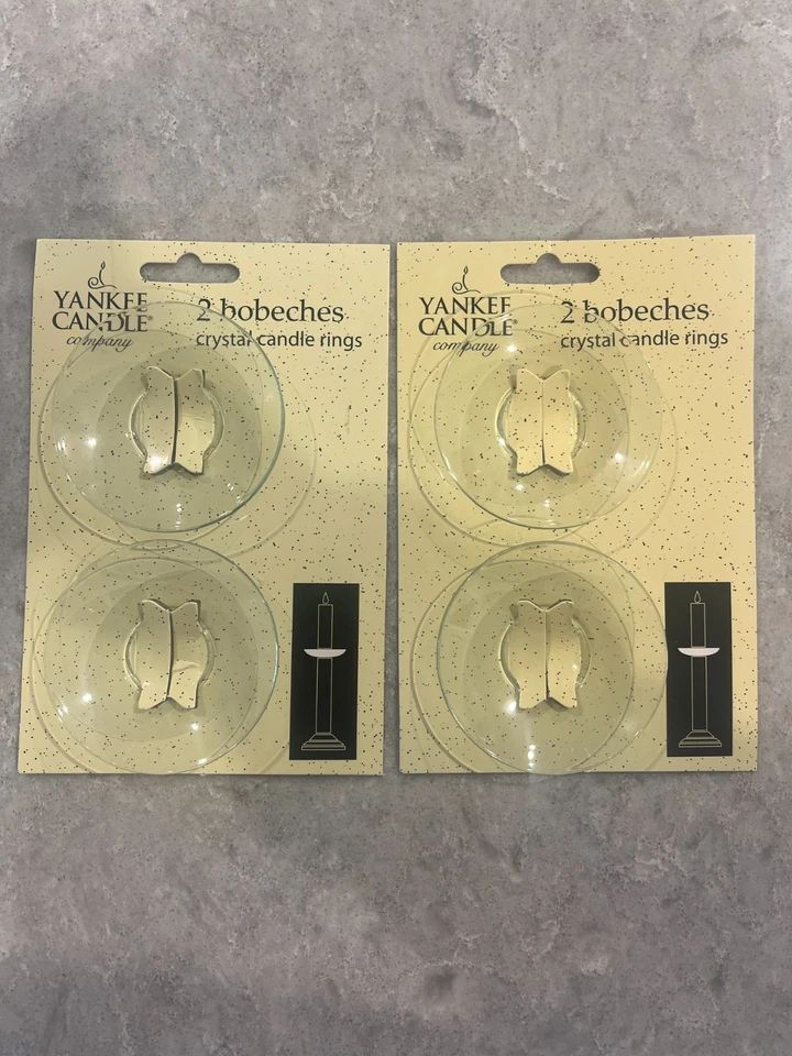 4 anillos de vela de cristal Yankee Candle Foto 1 de 1