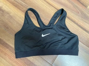 Nike Sports Bra Women Size Medium Black Running Gym Yoga Sports - Picture 1 of 2