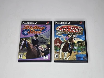 Riding Star & Lets Ride Silver Buckle Stables Horse PS2 PlayStation 2 Testado  - Imagem 1 de 4