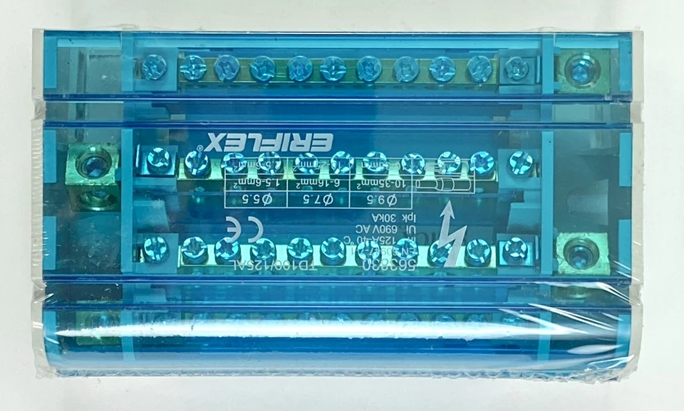 Erico 563830 Eriflex 4 Pole Power Distribution Block TD125AL - Image 1 of 4