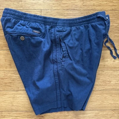 Superdry Hombre XXL 2XL Azul Marino Bolsillo "The Edit" Shorts Con Cordón Cintura Foto 1 de 4