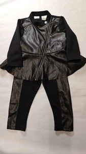 Kardashian Kids Black Faux Leather Pants Baby Leggings & Top - Picture 1 of 3