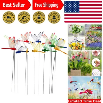 Decoración de jardín colorida libélula - 24 estacas decorativas para espacios encantadores Foto 1 de 4