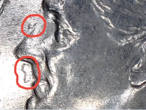 10c Die Clash Errors on Obverse Roosevelt Dime 1989-P - strong ! - Picture 1 of 11