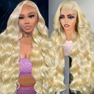 30 Inch 613 13x6 Lace Front Wig Human Hair 200 Density Blonde Wig Human Hair ... - Picture 1 of 7