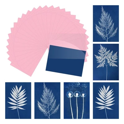 Papel Cianotipo, 12 Hojas Papel Impresión Sol Rosa Artesanía con Tablero, 8.5x11.6" Foto 1 de 4