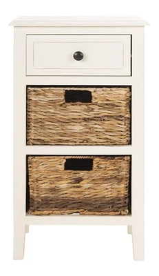 Home Collection Everly Drawer , Vintage White 1-Drawer 2 Removable Baskets Si... - Image 1 of 4