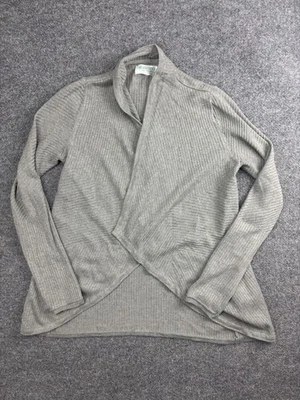 Suéter Aventura Mujer XS Gris Frente Abierto Acanalado Cárdigan Algodón Orgánico Tejido Foto 1 de 4