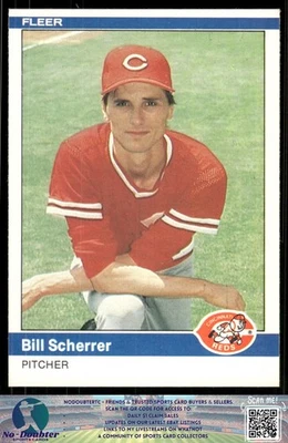 1984 Fleer #482 Bill Scherrer RC Cincinnati Reds 84FB - Image 1 of 2