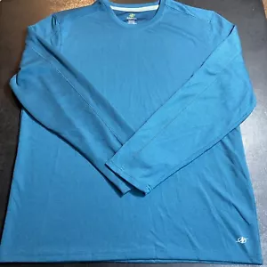 Adult XL Nordic Track NT Dri Long Sleeve Shirt Cyan Color 100% Polyester - Picture 1 of 6