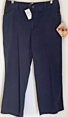 Pantalones para mujer CARIBBEAN JOE recortados capri AZUL MARINO 23" entrepierna 11" tiro medio 10 Foto 1 de 4