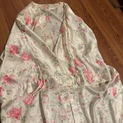 Vintage Christian Dior Floral Luxury Sleep Retro Robe Old Money Classic Y2k - Image 1 of 4