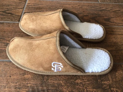 San Francisco Giants MLB  Slipper Tan Size 13-14 Cover