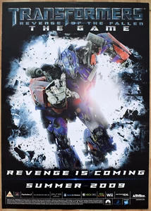 Transformers: Revenge of The Fallen RARE PS2 PS3 59cm x 84cm Promotional Poster - Picture 1 of 1