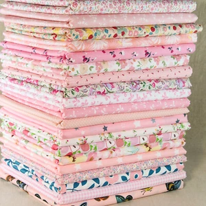 20 Pink Sewing Precut Charm 8" Square Patchwork Cotton Quilt Fabric Remnants DIY - Picture 1 of 5