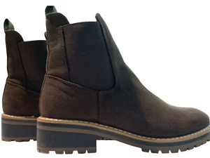 Kensie Boots Women's Size 8M Brown Leather Pull Up Slip On Ankle Bootie - Picture 1 of 6