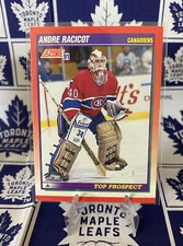 1991-92 Score Top Prospect Canadian English Andre Racicot #285 Rookie RC