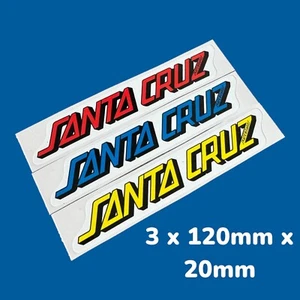 Santa Cruz Skateboards X3 Skateboard vinyl Sticker Classic Half Pipe Skate Surf - Picture 1 of 1