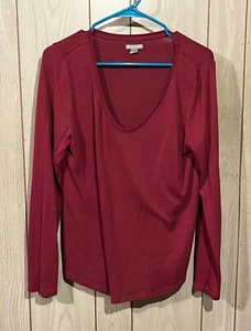 Falls Creek Strickpullover rot Rundhalsausschnitt Langarm Damen Größe Large - Bild 1 von 1