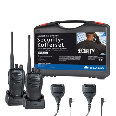 Midland G10 Pro PMR 2er Security-Kofferset inkl. SM 600-K Lautsprechermikrofone - Bild 1 von 3