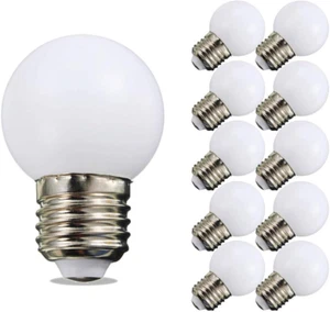 Night Light Bulb 1 Watt LED Low Watt Bulbs E26 E27 Standard Base Daylight White - Picture 1 of 12