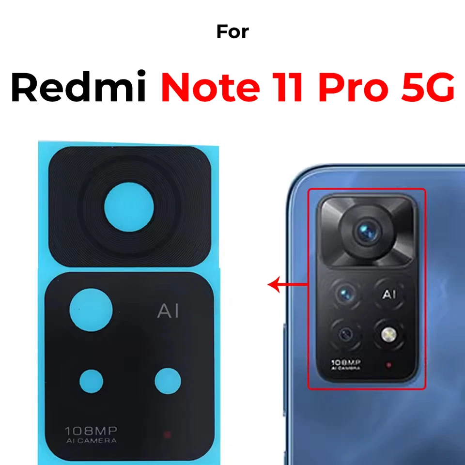 XOTEK Kamera Glas für Xiaomi Redmi Note 11 Pro 5G Kameralinse Scheibe Camera Glasslens