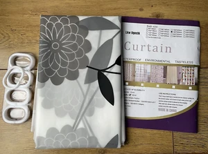 LKW OGECHI Duschvorhang Blumenmuster 180x200cm wasserdicht Kunststoff NEU - Bild 1 von 3