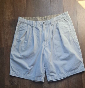 St John's Bay Chino Shorts Beige Double Pleated Front Size 36 - Picture 1 of 3