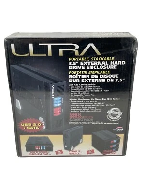 New Ultra Portable, Stackable 3.5" External Hard Drive Enclosure - Image 1 of 4