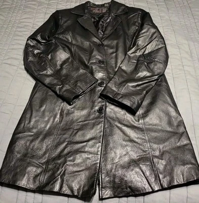VNTG Phase Two Black Leather Button Up Jacket Removable Liner SIZE LARGE. L - Image 1 of 4