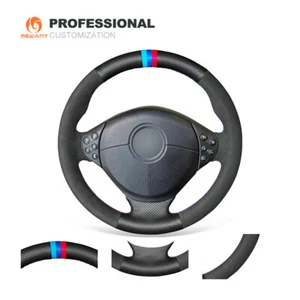 Coprivolante pelle nera camoscio per BMW M Sport E36 E39 Z3 M E36/7 M3 M5 - Foto 1 di 10
