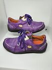 TMA Eyes femmes cuir violet WHT chaussures à coudre moc orteil baskets à lacets 9,5