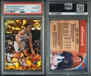 1998 Bowmans Best Jeff Hornacek 48/100 ATOMIC Refractor PSA 10 Jazz #15 cc44 - Picture 1 of 1