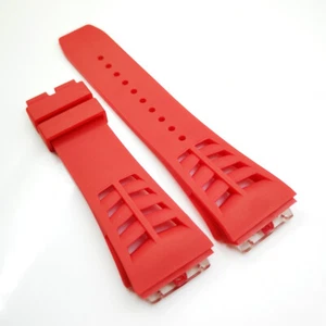 25mm * 20mm Red Rubber Strap Band for RICHARD MILLE RM011 RM50-03/01 - Picture 1 of 7