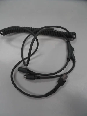 Symbol Barcode Scanner LS2208 PS2 Cable CBA-K02-C09PA Coiled 9' LS4208 LS3408 - Image 1 of 3