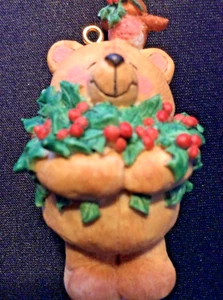 1995 Hallmark Forever Friends Bear Christmas Ornament IOB Andrew Brownsword - Foto 1 di 4