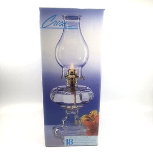 Crisa Glassware Early American Pressed Tabletop Oil Lamp 45cm 18 inch - Picture 1 of 8