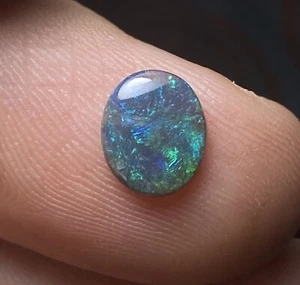 Lightning Ridge Cut Green Black Opal CS2171 - Picture 1 of 6