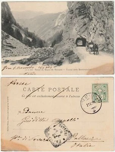 STRADA DEL GRAN SAN BERNARDO - SVIZZERA - TUNNEL PRESSO SEMBRANCHER -47512- - Picture 1 of 1