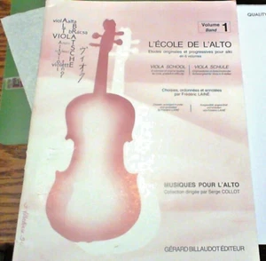 L'ecole de l'alto Viola Lessons written in French.  V1 EUC - Picture 1 of 2
