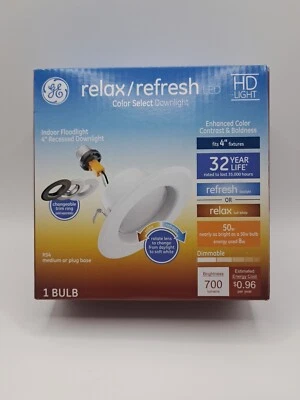 GE Relax White 4-in 700-Lumen Soft White Round Dimmable Recessed Downlight - Image 1 of 4