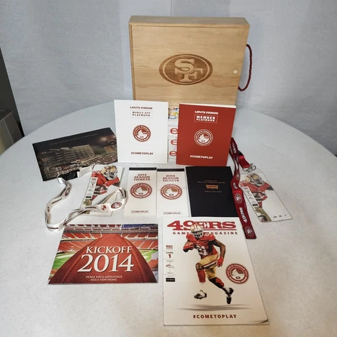 San Francisco 49ers 2014 Levis Stadium Inaugural Season Ticket Holder Wooden Box Cover
