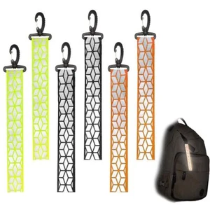 Safety Reflector Pendants Reflective Tag Keychain Reflective Keyring Outdoor~ - Picture 1 of 17