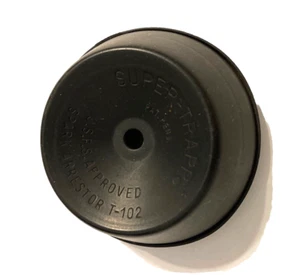 80s VINTAGE SUPERTRAPP #T-102 3-7/8" SILENCER END CAP for VMX, EX/REFIN (#PX650) - Picture 1 of 4